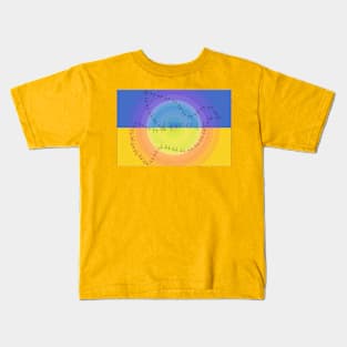 The dove of peace on Ukrainian flag Kids T-Shirt